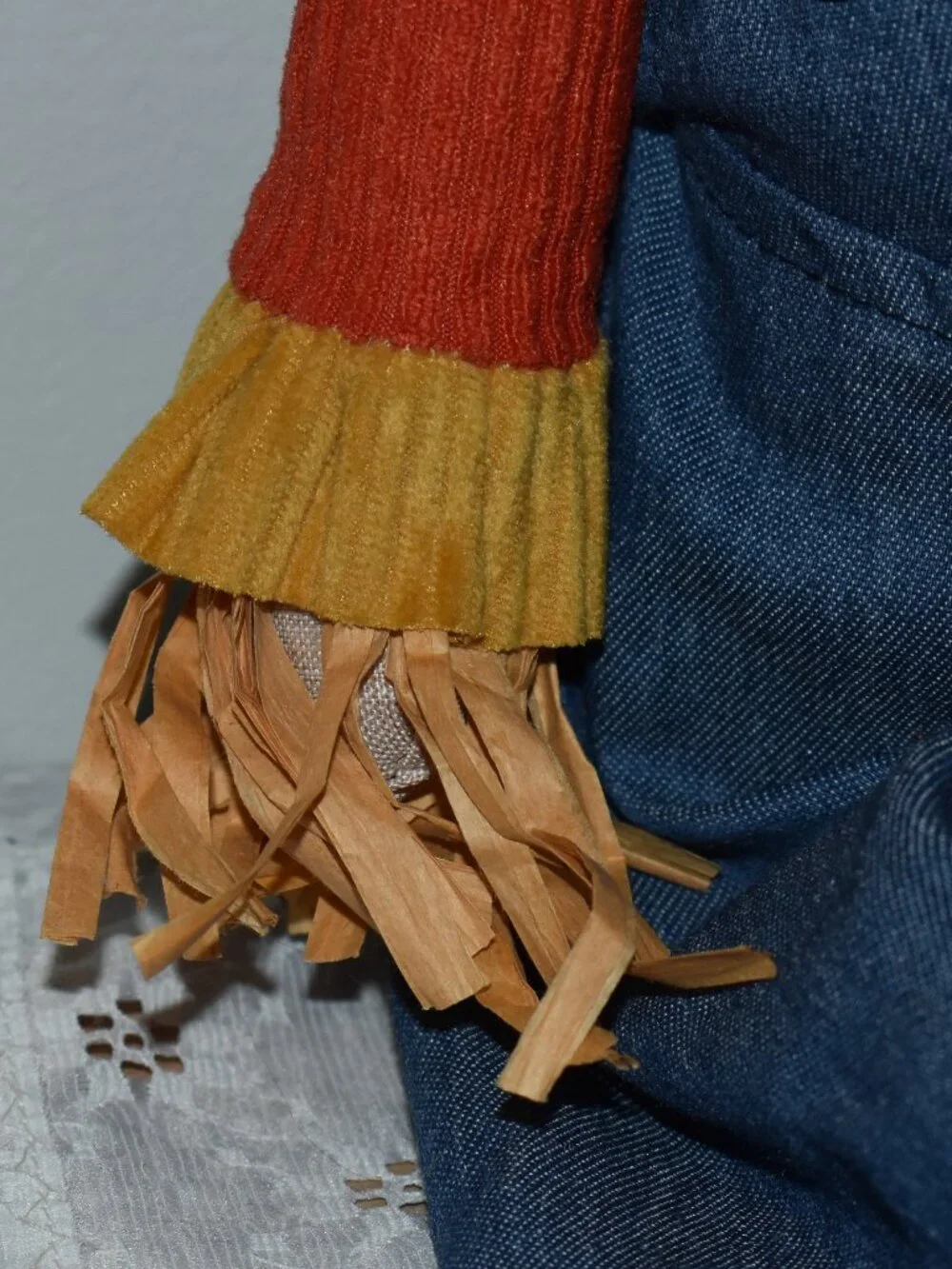 Country Cottage Jack O Lantern Pumpkin Scarecrow Man Doll Fall Halloween Decor